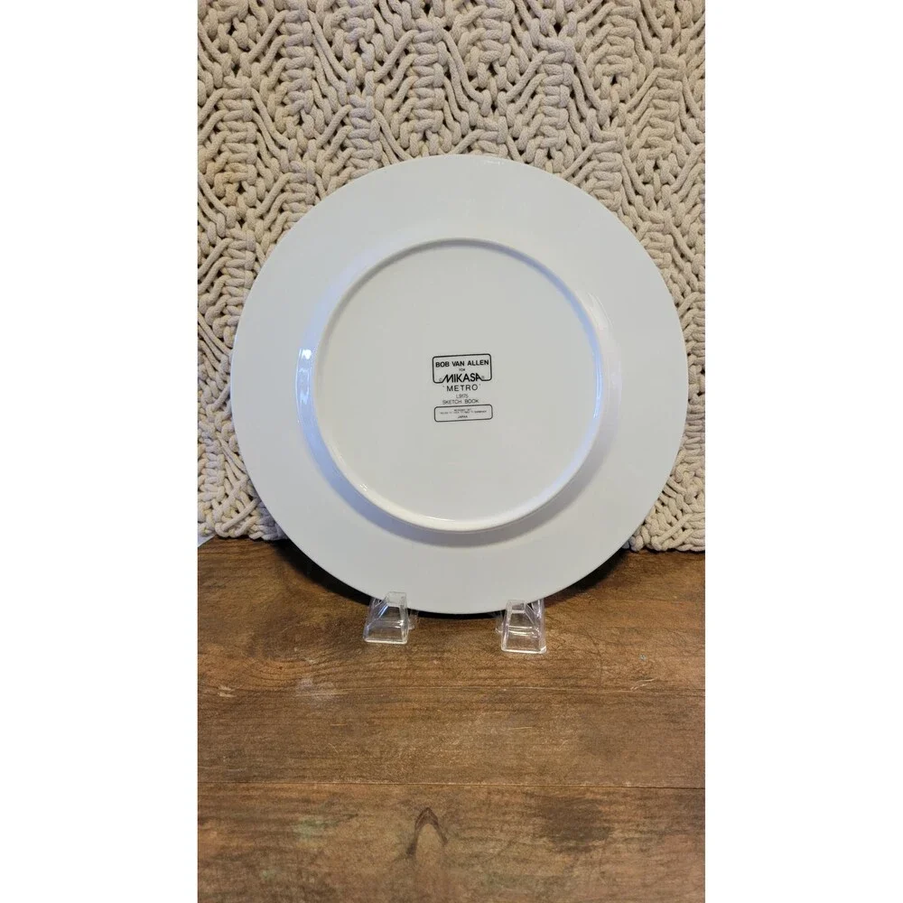 Mikasa Metro Sketch Book Dinner Plate by Bob Van Allen